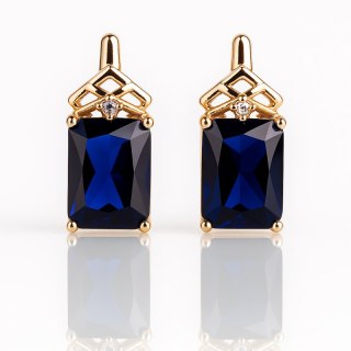 Kolczyki ze stali szlachetnej pozłacane 14k złotem, KST3497