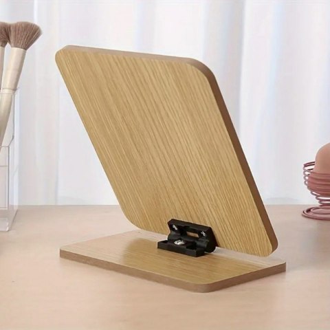 Lusterko kosmetyczne stojące drewniane prostokątne 21 x 16 cm L8BR