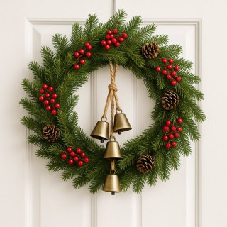 Świąteczna dekoracja - metalowe dzwonki 35 cm - WOZ52