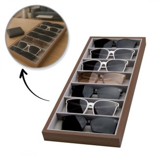 Szkatułka 7 przegródek na okulary lub akcesoria, etui, organizer PDMDF08
