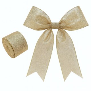 Taśma świąteczna na kokardy, wstążka na prezent Bożonarodzeniowa 5cm x 2m KSN137