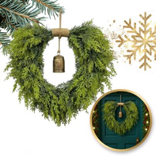 Wianek ozdobny na drzwi, stroik, sztuczna choina jak żywa - wysokość 50 cm WSN31