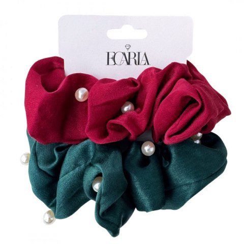 Zestaw 2 gumek do włosów, frotki z perłami GUM198