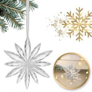 Zestaw zawieszek transparentne śnieżynki 12szt. w opakowaniu BSN70