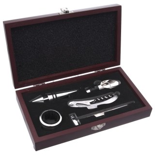 Akcesoria do Wina w Drewnianym Pudełku ORION 5 el.