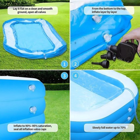 Basen ogrodowy dmuchany 245x150x43 cm