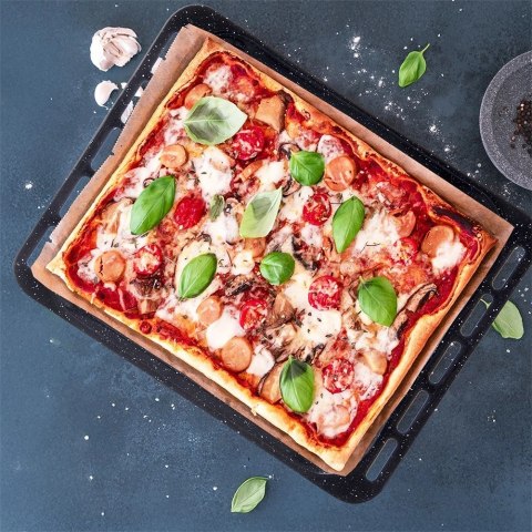 Blacha do pieczenia emaliowana 45,5x36x2,5 cm