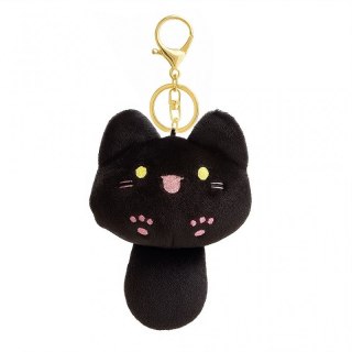 Brelok do kluczy, pluszowy kotek z ogonkiem Czarny BRL364CZ
