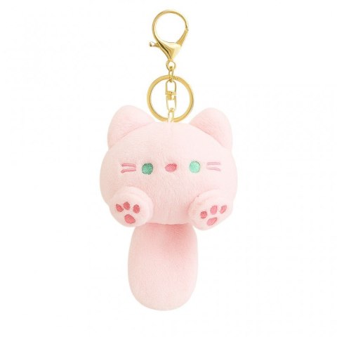 Brelok do kluczy, pluszowy kotek z ogonkiem Róż BRL364R