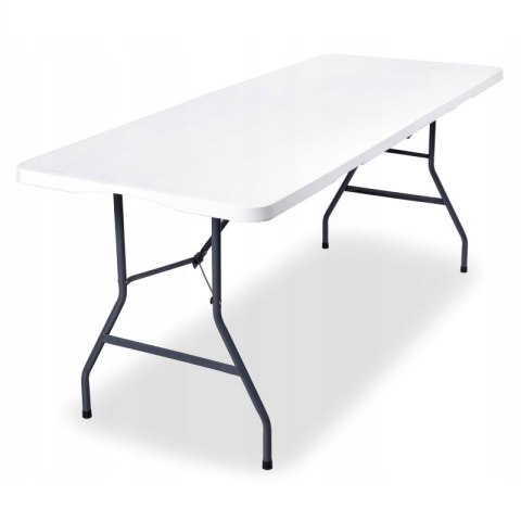 Składany stół cateringowy, turystyczny, do ogrodu 70 x 180 cm biały SC02
