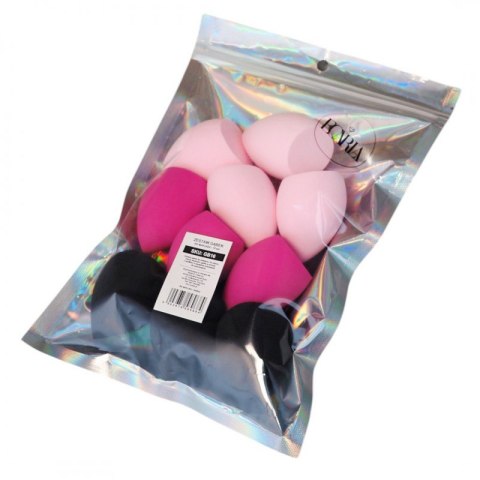 Zestaw 10 gąbeczek do makijażu FUSCHIA GB16