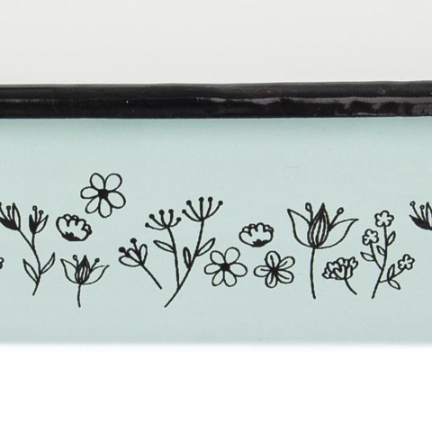 Brytfanna ORION Emaliowana LOUKA Niebieska 3,2 L 40 x 22 cm Kwiaty