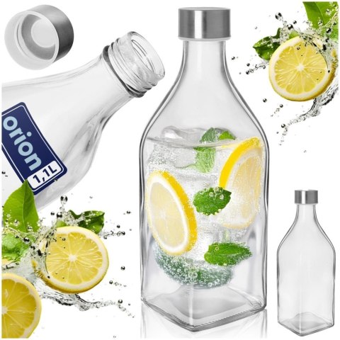 Butelka Szklana ORION 1,1 L Borokrzemowe Szkło Silikonowy Spód do Zmywarki