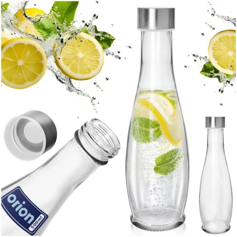 Butelka Szklana ORION 480 ml Borokrzemowe Szkło z Silikonowym Spodem