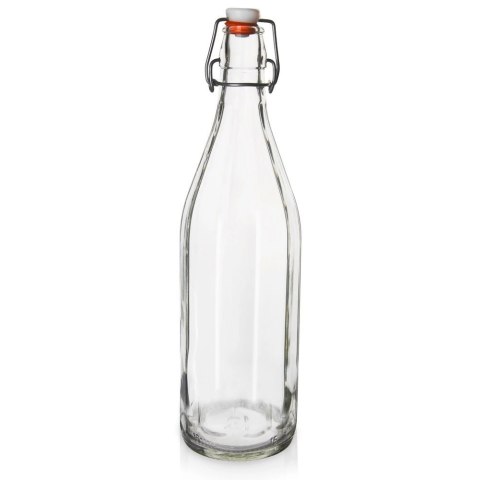 Butelka Szklana ORION 750 ml z Klipsem Retro na Wino Lemonadę lub Soki