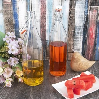 Butelka Szklana ORION 750 ml z Klipsem Retro na Wino Lemonadę lub Soki