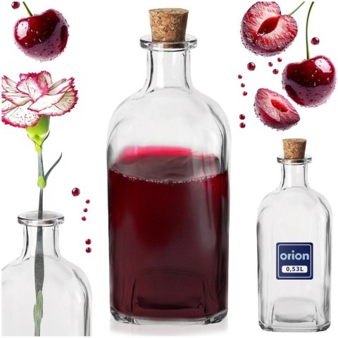 Butelka Szklana ORION z Korkiem 530 ml Karafka na Wodę Soki i Wino