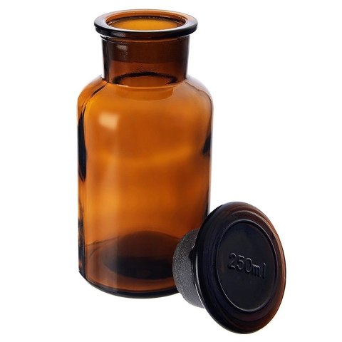 Butelka Szklana Retro 250 ml ORION Brązowa z Korkiem 14 x 6,5 cm