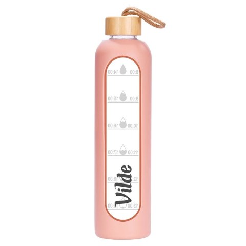 Butelka Szklana VILDE 582 ml z Silikonowym Pokrowcem i Metalową Nakrętką