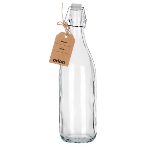 Butelka z Klipsem Szklana ORION 1 L Szczelna Retro Przezroczysta