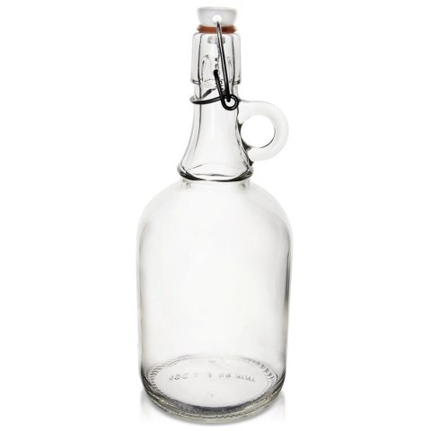 Butelka z Klipsem Szklana ORION 1 L z Uchwytem Szczelna Retro
