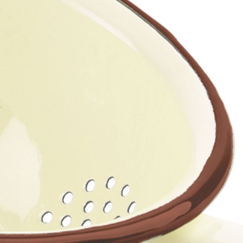 Cedzak Durszlak do Makaronu Warzyw Owoców Kuchenny Emaliowany ORION 20 cm
