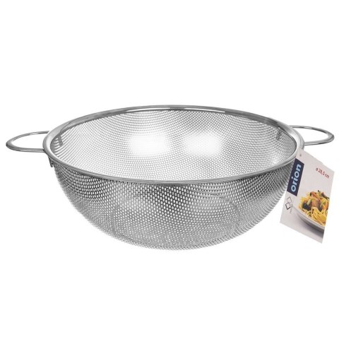 Cedzak Durszlak z Uchwytami do Makaronu Warzyw Owoców Stalowy ORION 28,5 cm