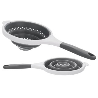 Cedzak Sitko z Uchwytem Kuchenne Silikonowe Składane Solidne ORION 25,5 cm