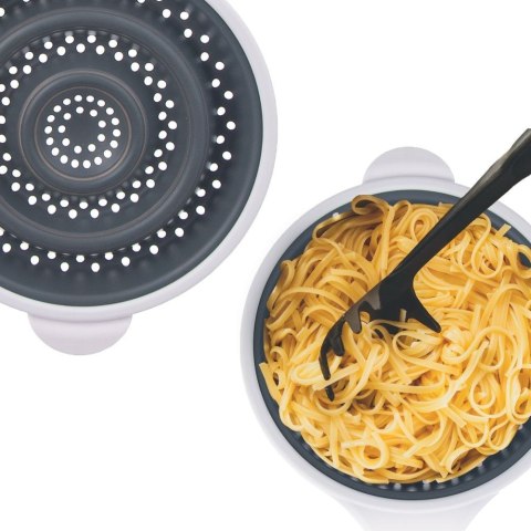 Cedzak Sitko z Uchwytem Kuchenne Silikonowe Składane Solidne ORION 25,5 cm