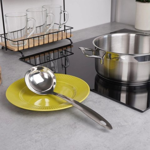Chochla Stalowa GET-IT 80 ml 29 cm do Zupy Sosów Wytrzymała Ergonomiczna