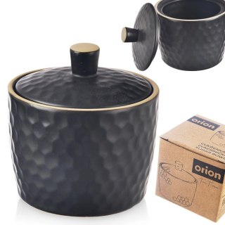 Cukierniczka Cukiernica Ceramiczna Czarna Ozdobna Klasyczna ORION 320 ml
