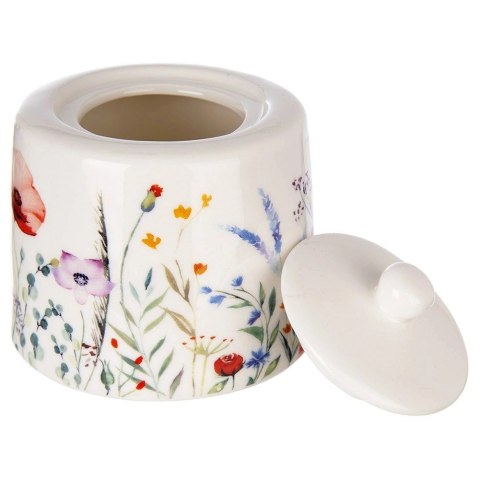Cukierniczka Cukiernica Porcelanowa Biała Ozdobna Dekor Maki ORION 320 ml