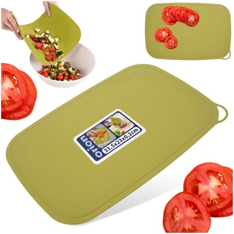 Deska do Krojenia Elastyczna ORION ELA 33,5 x 23cm Zielona Mata do Zmywarki