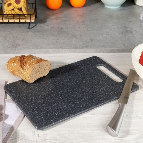 Deska do Krojenia Plastikowa Solidna Szara z Uchwytem ORION 37x24 cm