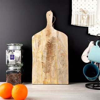 Deska do Krojenia Serwowania Przekąsek Drewniana Solidna VILDE 50,5x24,5 cm