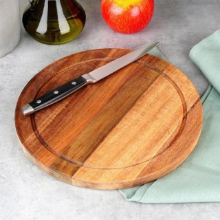 Deska do Krojenia i Serwowania Serów Wędlin Okrągła Drewniana ORION 25 cm