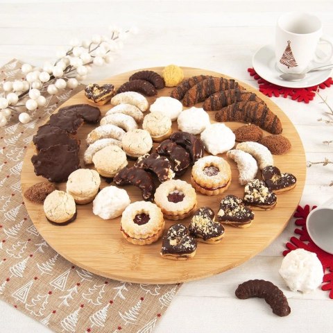 Deska do Serwowania Bambusowa Obrotowa ORION 35 cm Antypoślizgowa