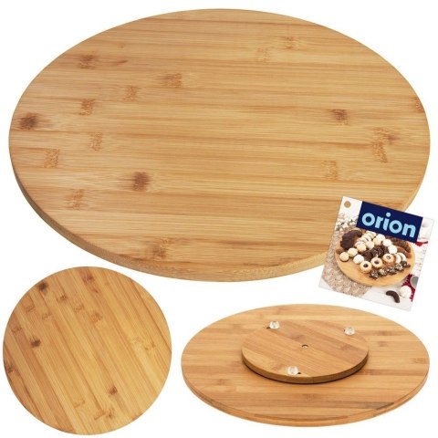 Deska do Serwowania Bambusowa Obrotowa ORION 35 cm Antypoślizgowa