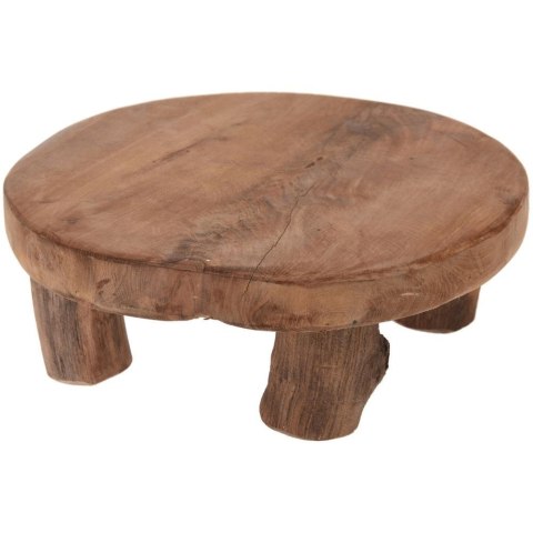 Deska do Serwowania Tekowa HOME STYLING 20 cm Okrągła Drewniana na Nóżkach