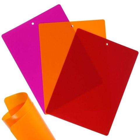 Deski Elastyczne ORION 3 szt. 38 x 28 cm Kolorowe Maty do Krojenia Zmywarka