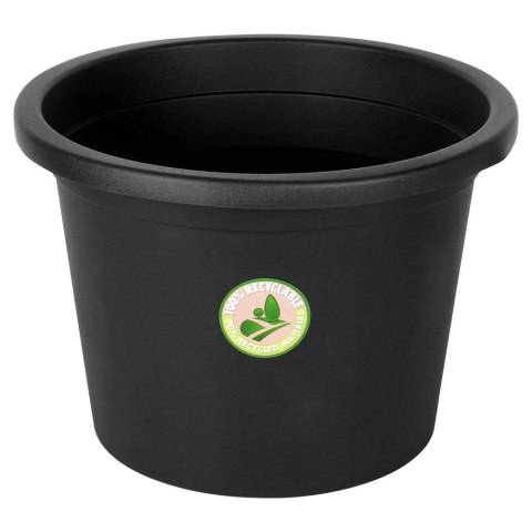 Doniczka Ogrodowa Duża Okrągła VILDE 39 cm Czarna Odporna na Deszcz