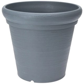 Doniczka Ogrodowa Imitacja Kamienia Plastikowa Szara Okrągła VILDE 38x34 cm