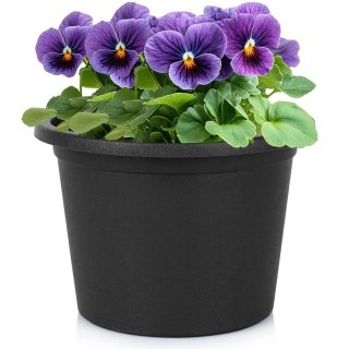 Doniczka Ogrodowa Okrągła VILDE 20 cm Czarna Odporna na Pogodę