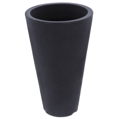 Doniczka Ogrodowa Zewnętrzna Plastikowa Szara Okrągła Solidna VILDE 28x45cm