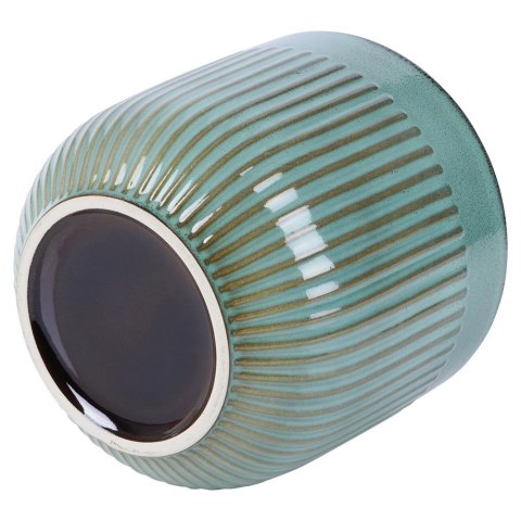 Doniczka Osłonka Porcelanowa Ozdobna Dekoracyjna Zielona VILDE 17 cm