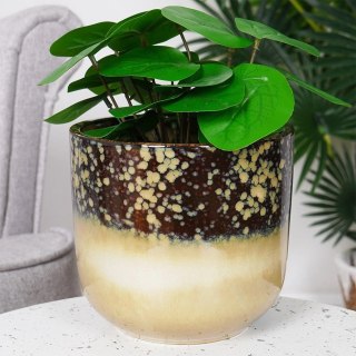 Doniczka Porcelanowa Szkliwiona Glazurowana Ozdobna Stylowa VILDE 17,5 cm