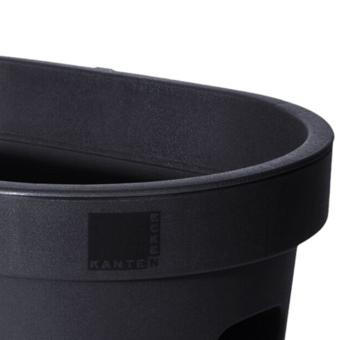 Doniczka ogrodowa plastikowa czarna 39,5x24 cm