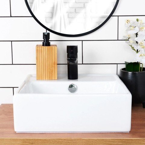 Dozownik do Mydła BATHROOM SOLUTIONS 280 ml Drewniany Bambus Ryflowany