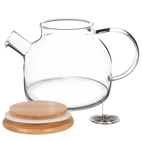 Dzbanek Dzbanuszek do Kawy Herbaty z Sitkiem Zaparzaczem Szklany ORION 1l