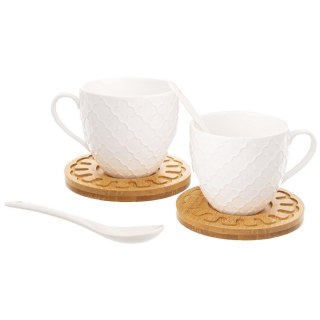 Filiżanka ze Spodkiem Porcelanowa Biała ORION WHITELINE 250 ml 2 szt.